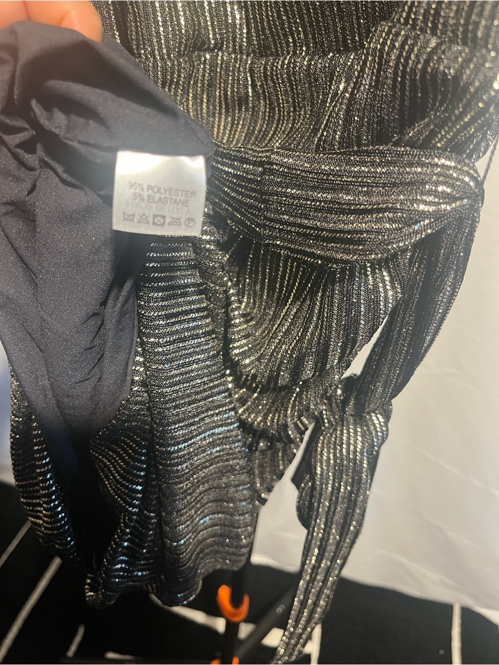 Melissa Odabash One-Shoulder Ruched
Metallic Ribbed Knit Mini Dress XS - Picture 6 of 14